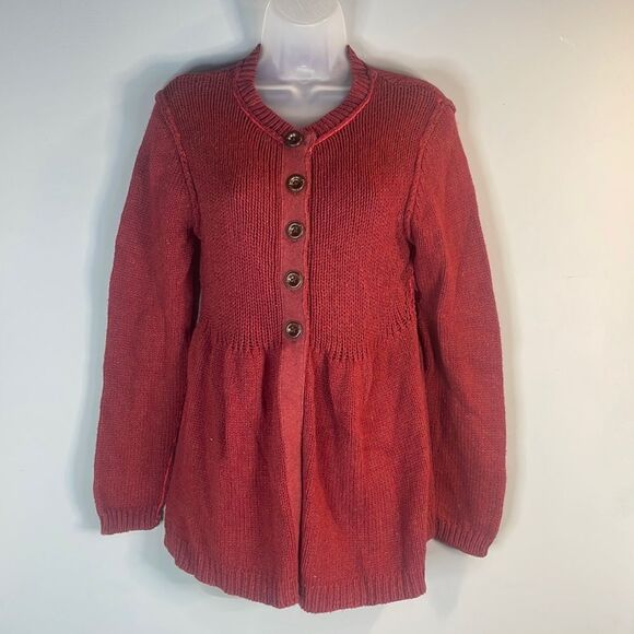 Ruff Hewn Red Button-Up Cardigan - Picture 1 of 10